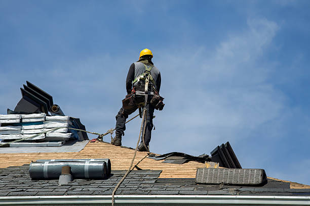 Professional Gutter Installation technician working in Broomes Island, MD